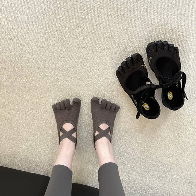 Home Gym Yoga - Dames Yoga Sokken met Kruisende Bandjes