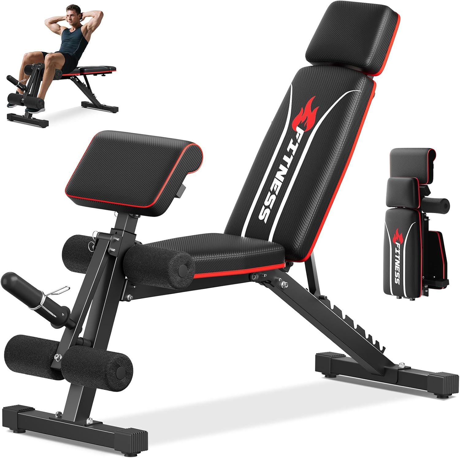 Home Gym Weight Bench - Opvouwbare halterbank voor thuisgebruik, materiaal van