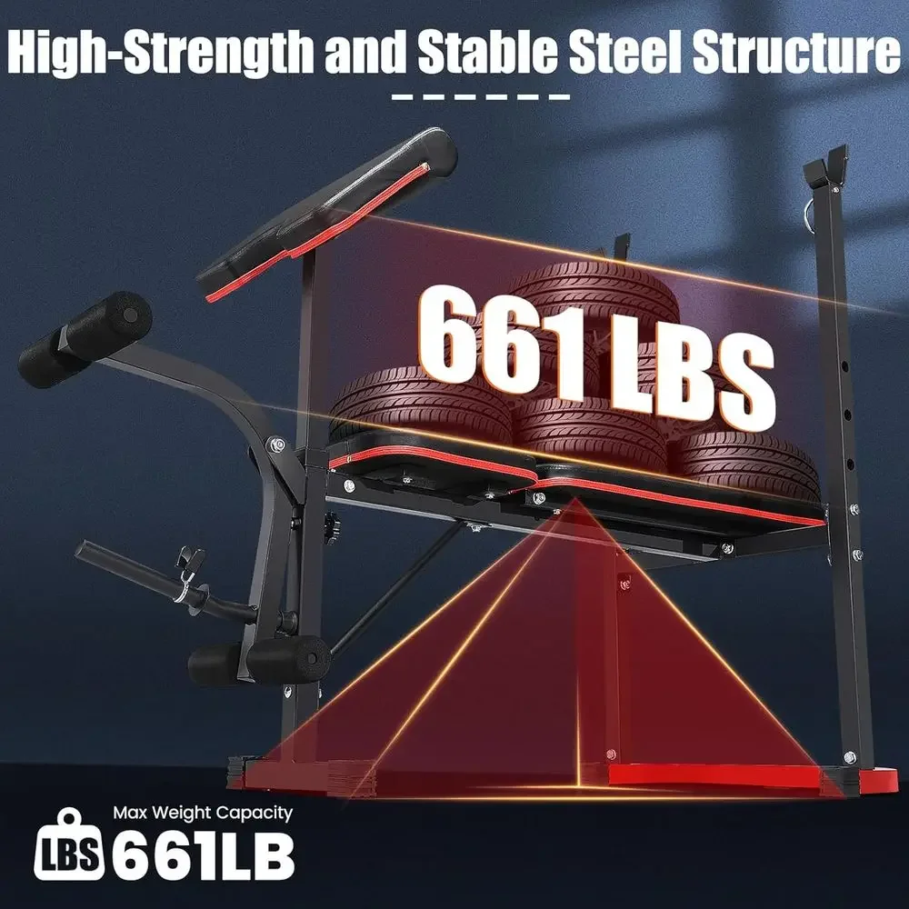 8-in-1 verstelbare gewichtsban - Home Gym Weight Bench recensie en prijs