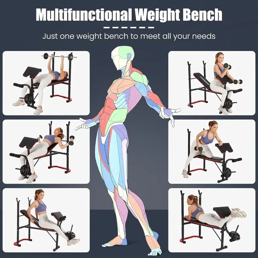 8-in-1 verstelbare gewichtsban - Home Gym Weight Bench recensie en prijs