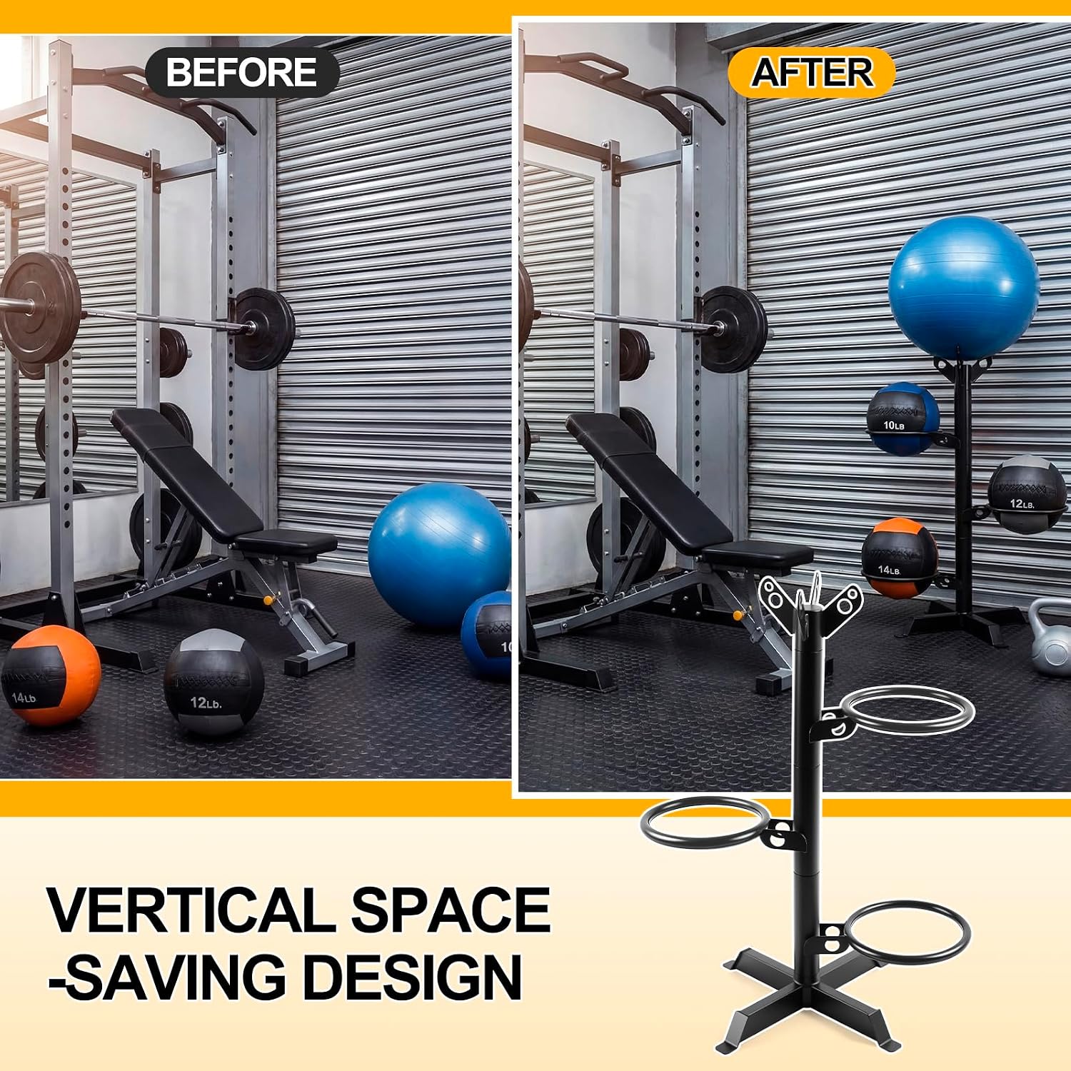 Medicine Ball Rack voor thuisg - Medicine Ball Slam recensie en prijs