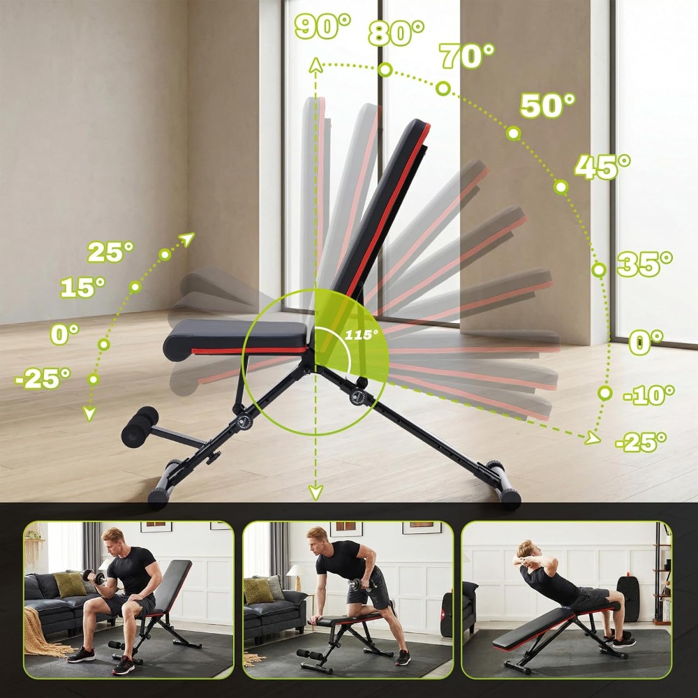 Verstelbare gewichtsbank voor  - Home Gym Weight Bench recensie en prijs