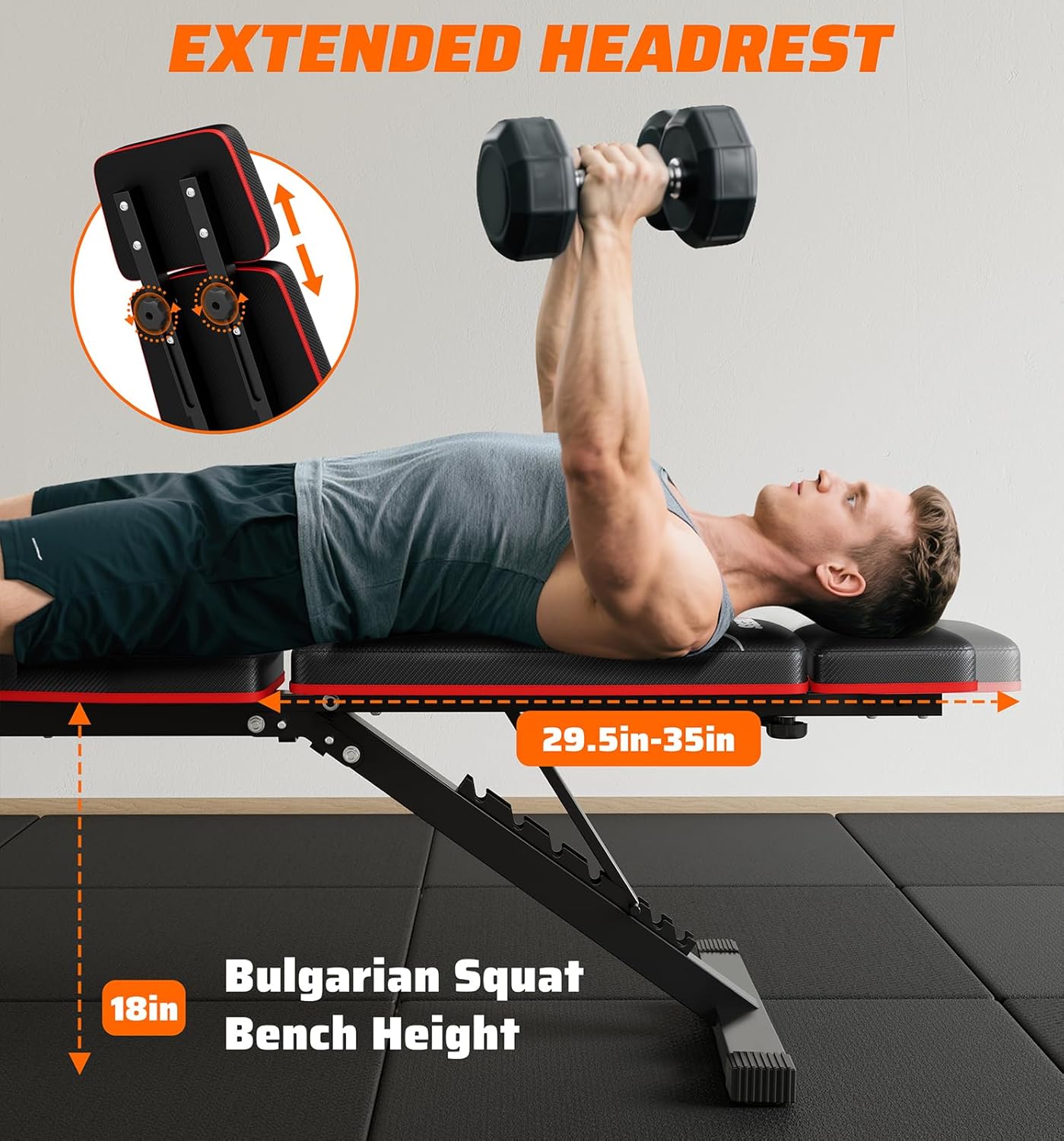 Opvouwbare halterbank voor thu - Home Gym Weight Bench recensie en prijs